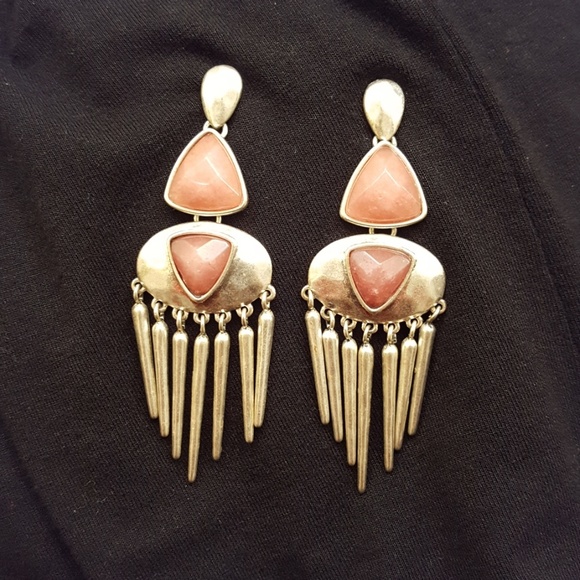 Silver with Stone Earrings | 3 for $40 - Picture 3 of 7